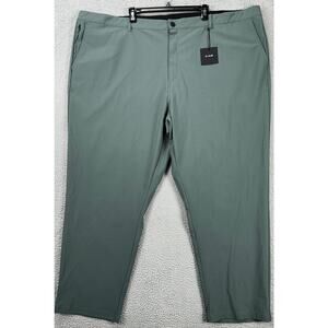 Algo Pants Men 48 Olive Green Chino Tech Performance UPF 40 Moisture Wicking NEW